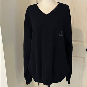 Faconnable navy blue V-Neck Sweater XL